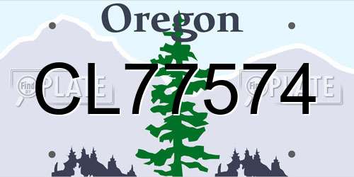 CL77574 Oregon License Plate