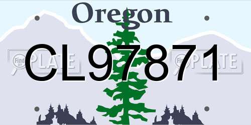 CL97871 Oregon License Plate