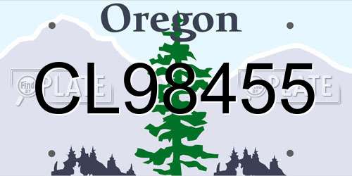 CL98455 Oregon License Plate