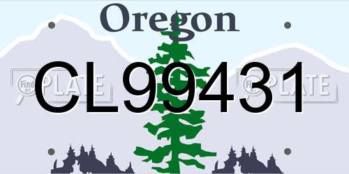 CL99431 Oregon License Plate
