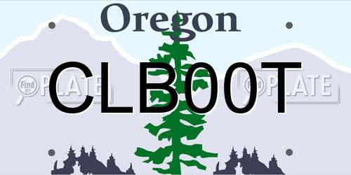 CLB00T Oregon License Plate