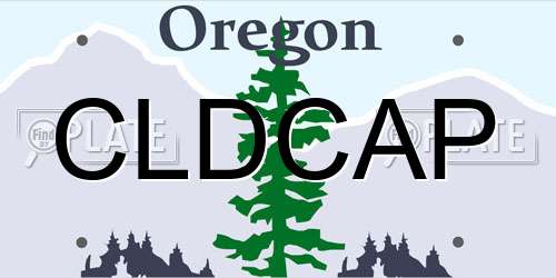 CLDCAP Oregon License Plate