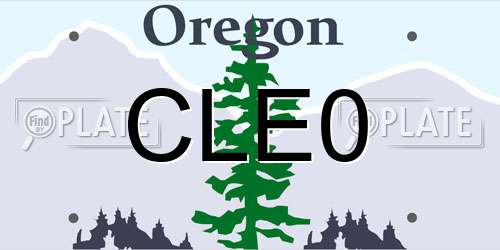 CLE0 Oregon License Plate