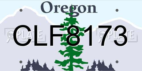 CLF8173 Oregon License Plate