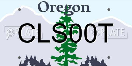 CLS00T Oregon License Plate
