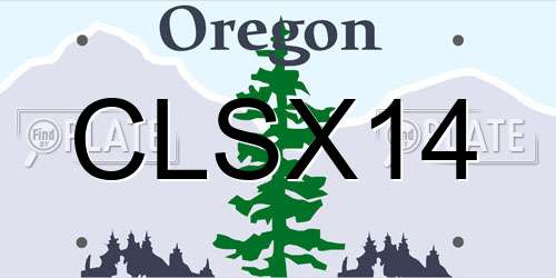 CLSX14 Oregon License Plate