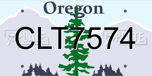 CLT7574 Oregon License Plate