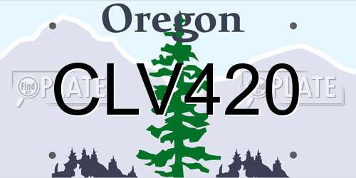 CLV420 Oregon License Plate