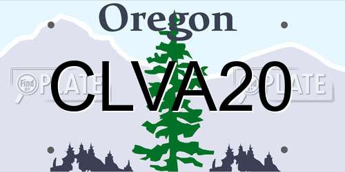 CLVA20 Oregon License Plate