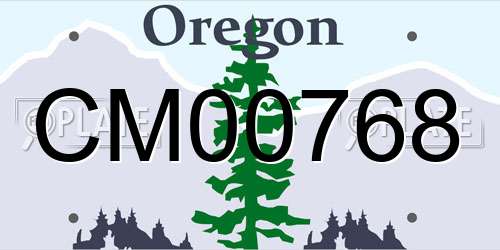 CM00768 Oregon License Plate