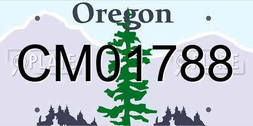 CM01788 Oregon License Plate