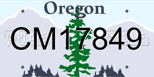 CM17849 Oregon License Plate
