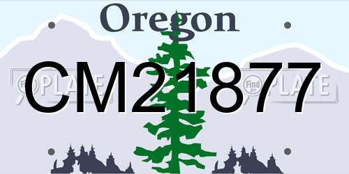 CM21877 Oregon License Plate