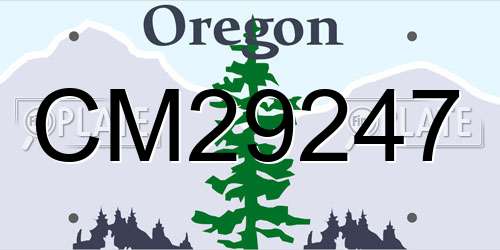CM29247 Oregon License Plate
