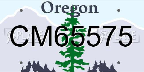 CM65575 Oregon License Plate