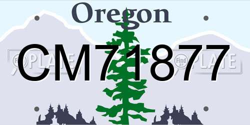 CM71877 Oregon License Plate