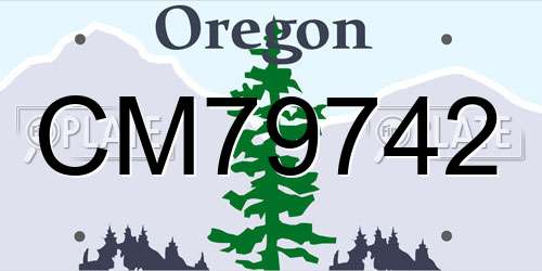 CM79742 Oregon License Plate