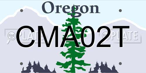 CMA02T Oregon License Plate