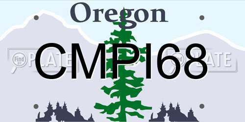 CMPI68 Oregon License Plate