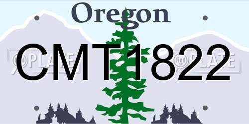 CMT1822 Oregon License Plate