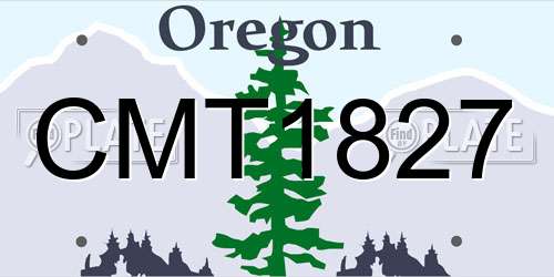 CMT1827 Oregon License Plate