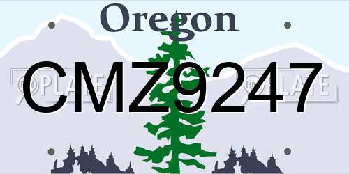 CMZ9247 Oregon License Plate