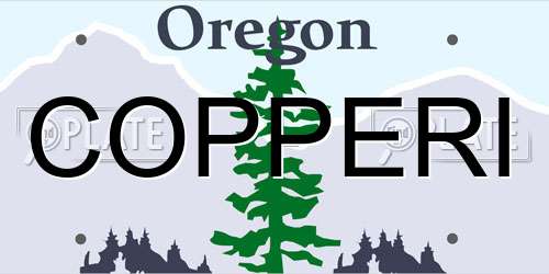 COPPERI Oregon License Plate