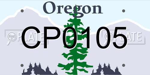 CP0105 Oregon License Plate