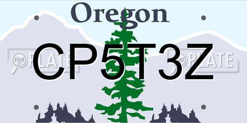 CP5T3Z Oregon License Plate