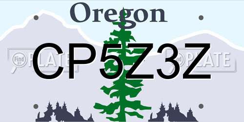 CP5Z3Z Oregon License Plate