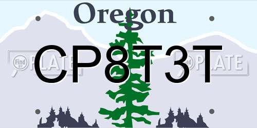 CP8T3T Oregon License Plate
