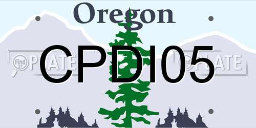CPDI05 Oregon License Plate