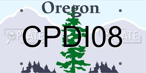 CPDI08 Oregon License Plate