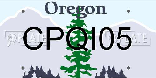 CPQI05 Oregon License Plate