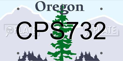 CPS732 Oregon License Plate