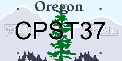 CPST37 Oregon License Plate