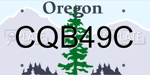 CQB49C Oregon License Plate