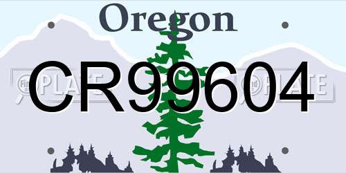 CR99604 Oregon License Plate