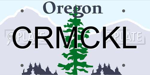 CRMCKL Oregon License Plate