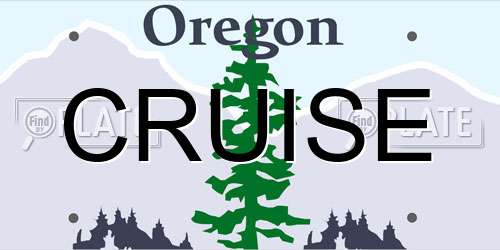 CRUISE Oregon License Plate