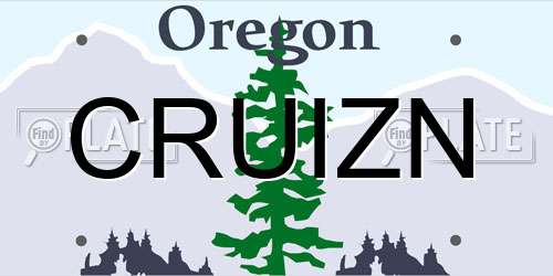 CRUIZN Oregon License Plate