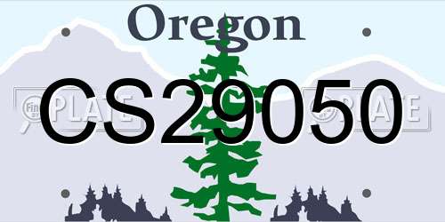 CS29050 Oregon License Plate