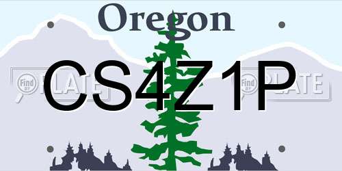 CS4Z1P Oregon License Plate