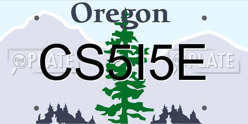 CS5I5E Oregon License Plate