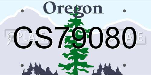 CS79080 Oregon License Plate