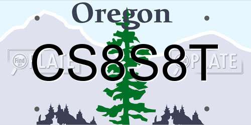 CS8S8T Oregon License Plate