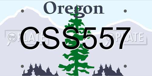 CSS557 Oregon License Plate