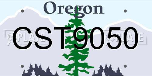 CST9050 Oregon License Plate