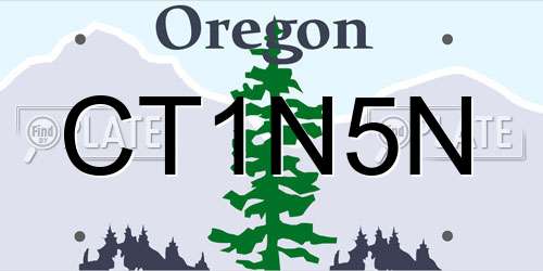 CT1N5N Oregon License Plate