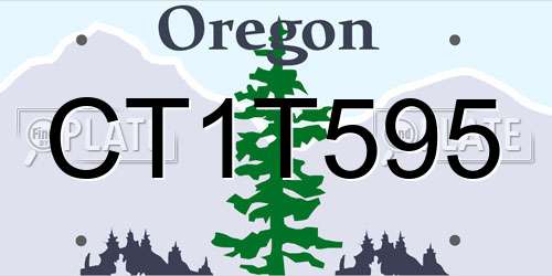 CT1T595 Oregon License Plate